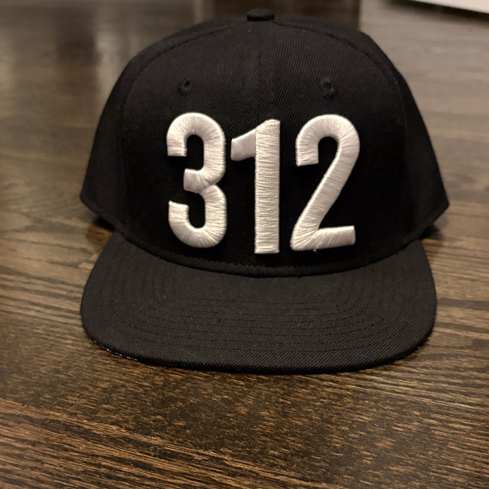 Chicago’s Number: Limited Edition Snap Back Black Cap with White “312” Stitch